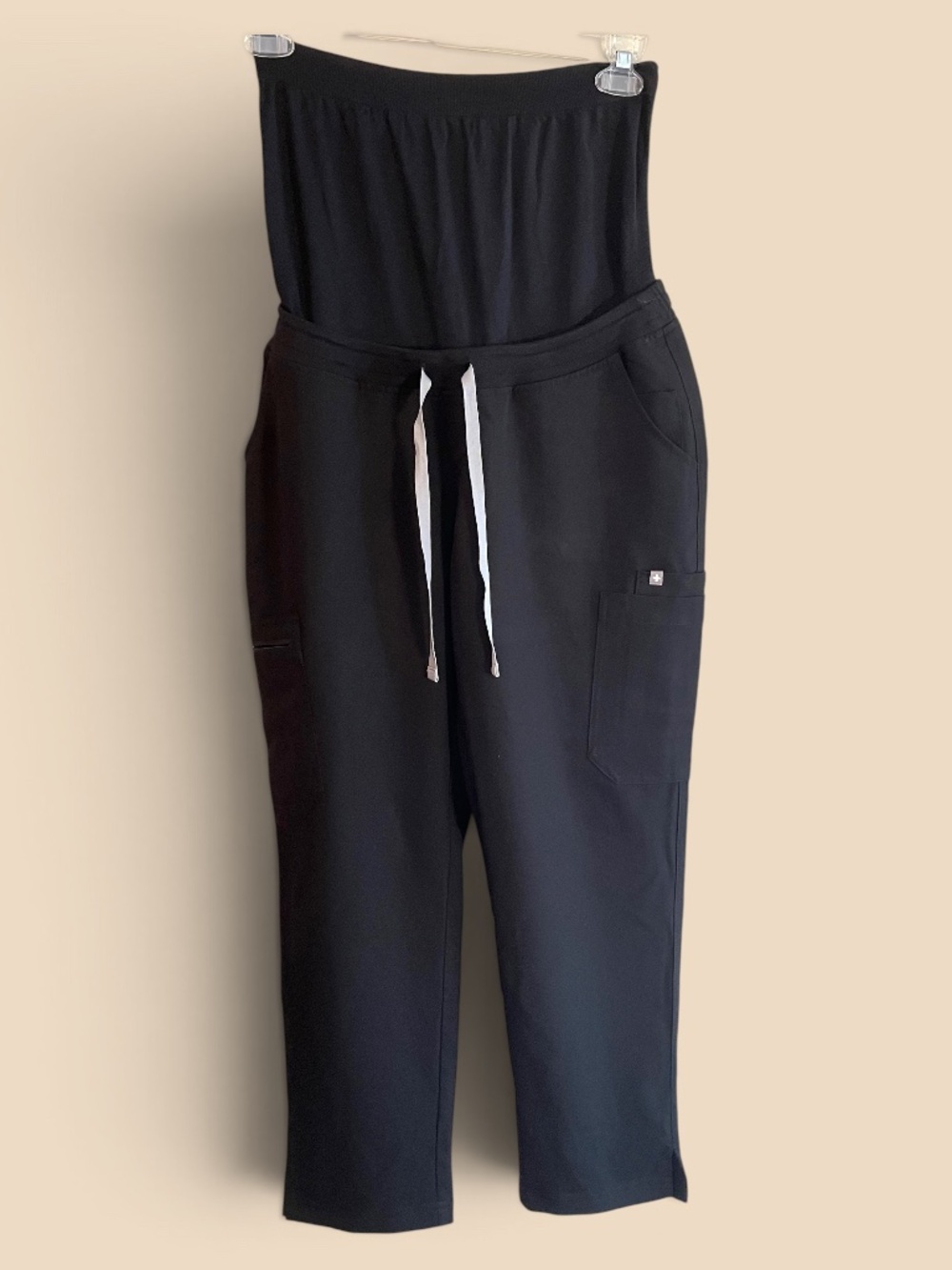 Figs Yola Black Maternity Scrub Pants Size MP